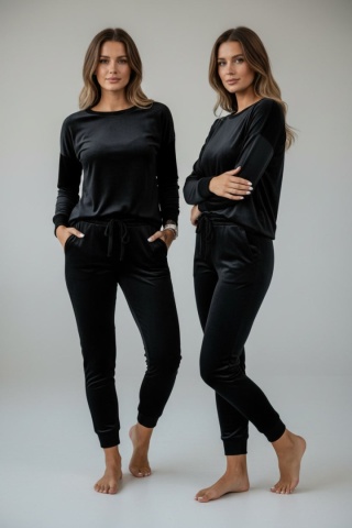 Welurowy komplet Velvet Soul Set czarny