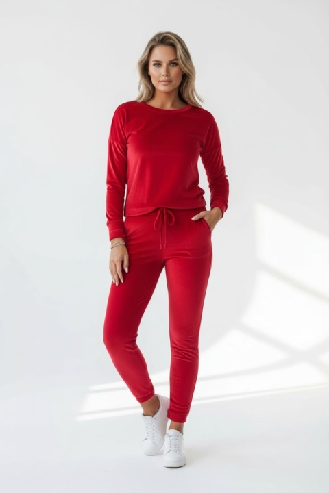 Welurowy komplet Velvet Soul Set czerwony