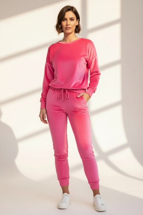 Welurowy komplet Velvet Soul Set fuksja