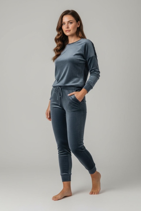 Welurowy komplet Velvet Soul Set grafit