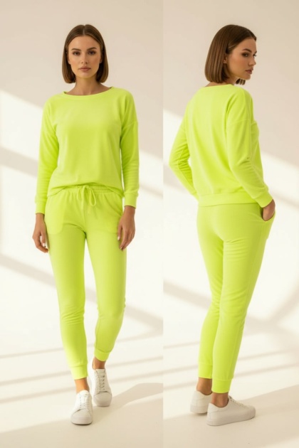 Welurowy komplet Velvet Soul Set neon lime pop