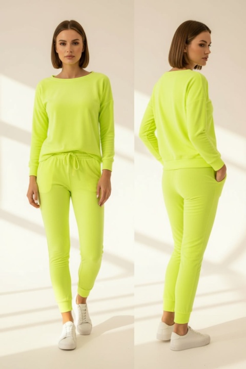 Welurowy komplet Velvet Soul Set neon lime pop