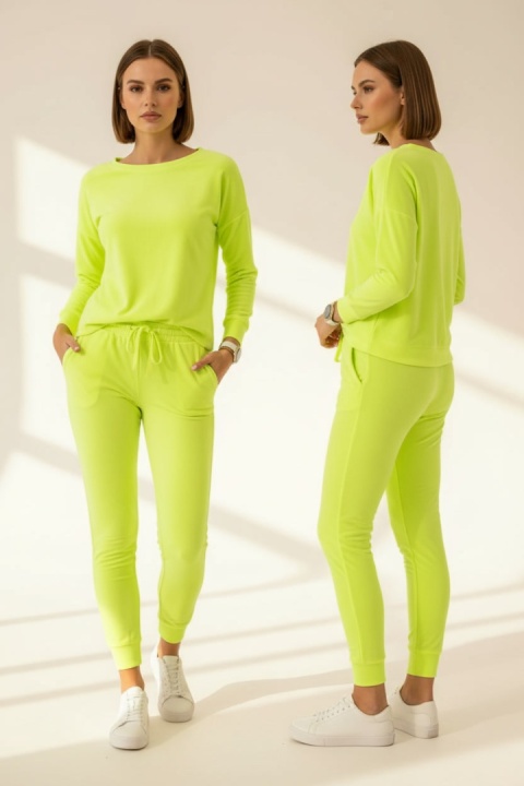 Welurowy komplet Velvet Soul Set neon lime pop