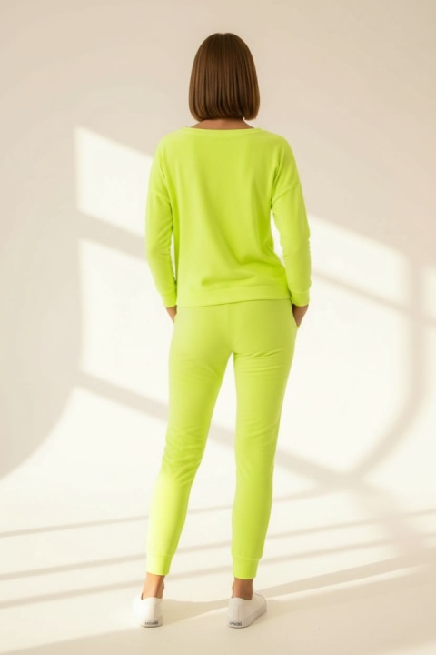 Welurowy komplet Velvet Soul Set neon lime pop