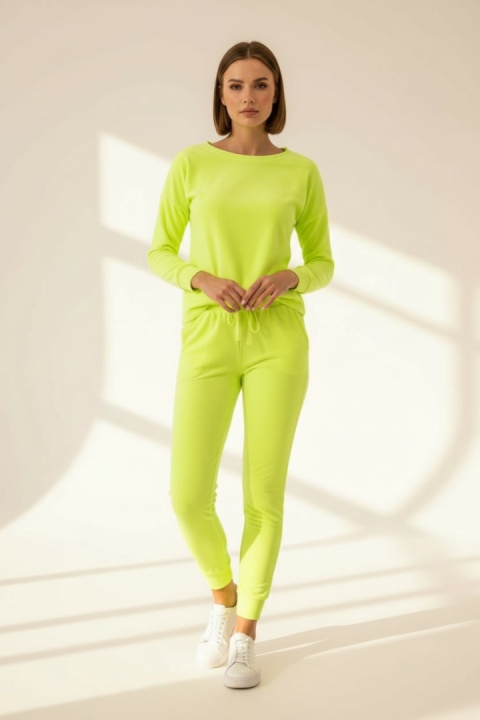 Welurowy komplet Velvet Soul Set neon lime pop