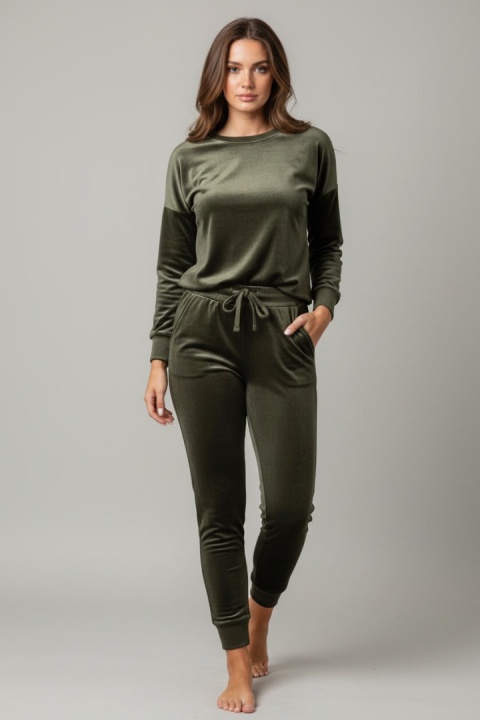 Welurowy komplet Velvet Soul Set oliwkowy