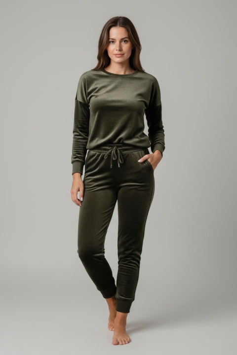 Welurowy komplet Velvet Soul Set oliwkowy